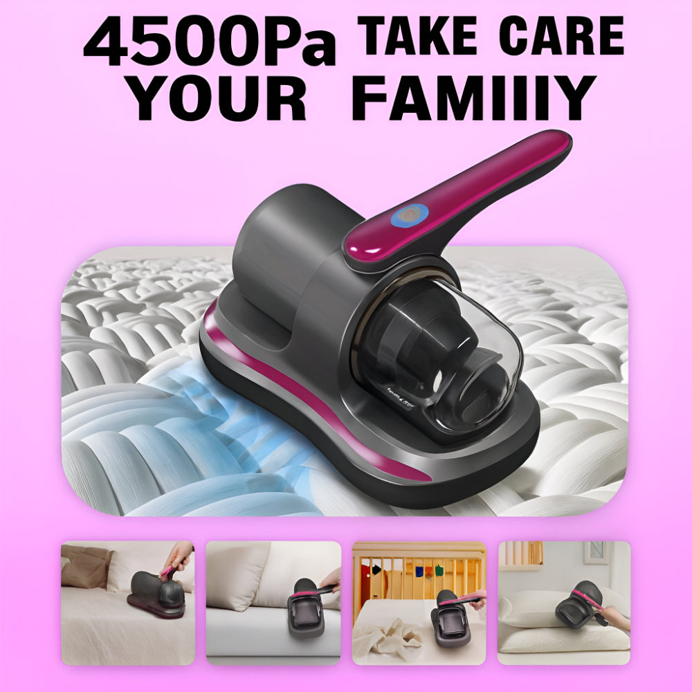 Aspirateur-balai à main sans fil — rechargeable par USB, design compact