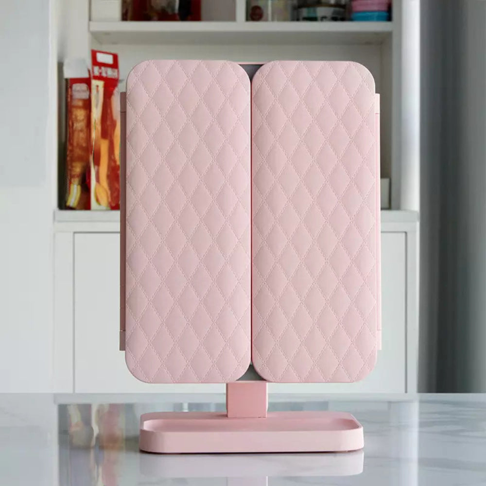 Sminkespejl med LED-lys, justerbar belysning og foldbart stativ | Meowbutter