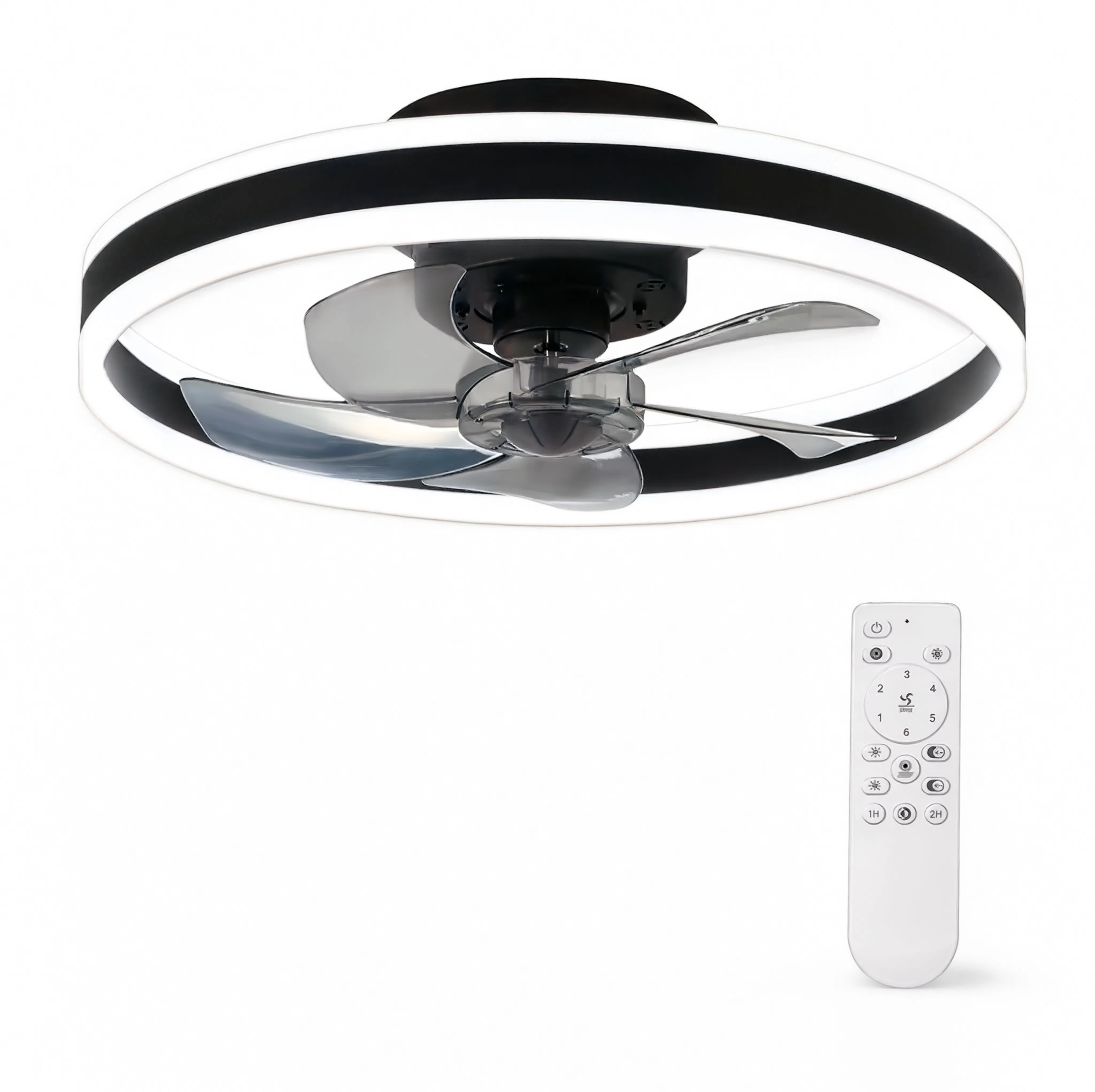 Takvifte med LED-lys - 50 cm - 6 hastigheter - 3 fargetemperaturer - Fjernkontroll | meowbutter