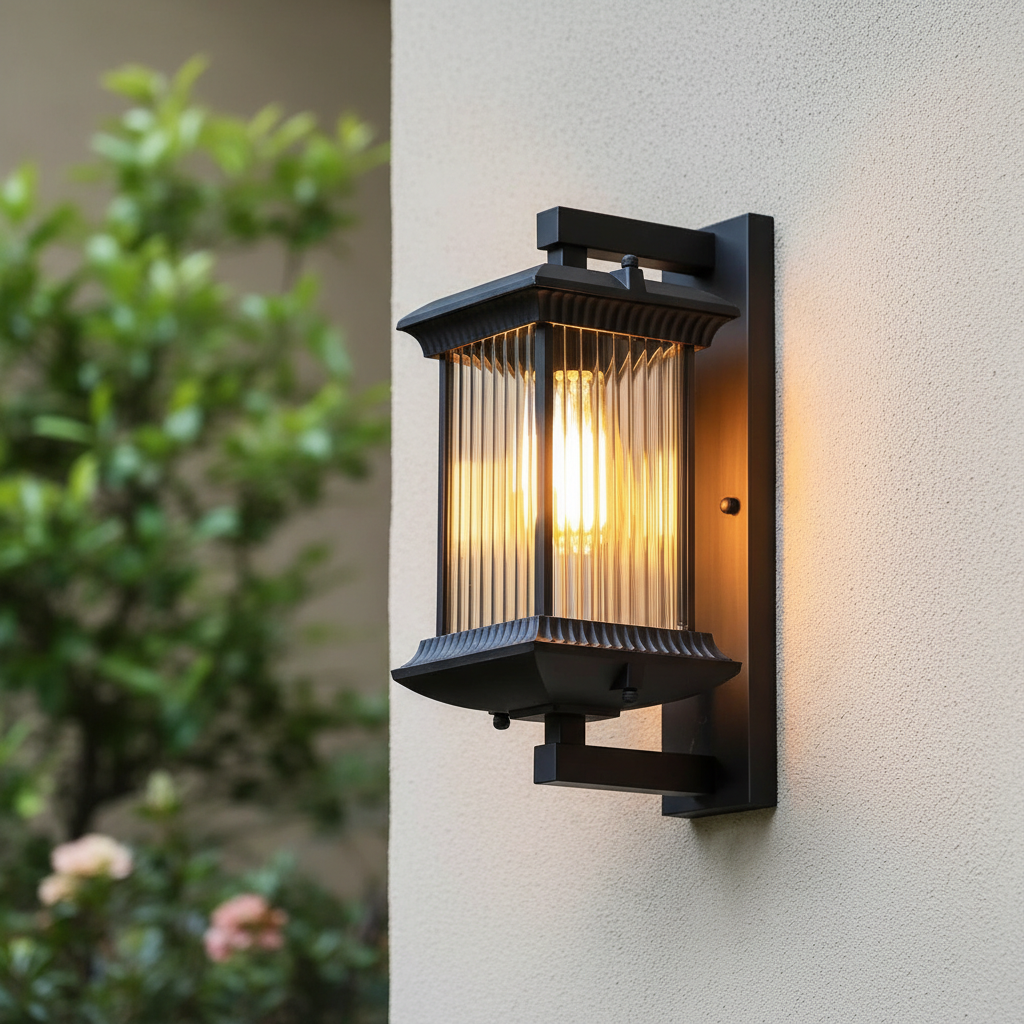Veyra Wall Lamp For Outdoor Use Aluminum Glass Construction