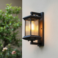 Veyra Wall Lamp For Outdoor Use Aluminum Glass Construction
