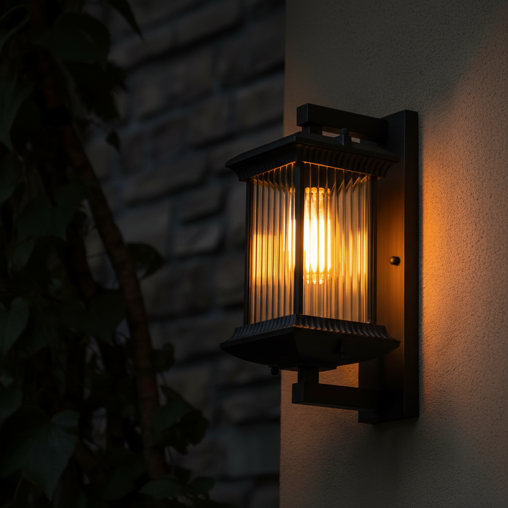 Veyra Wall Lamp For Outdoor Use Aluminum Glass Construction