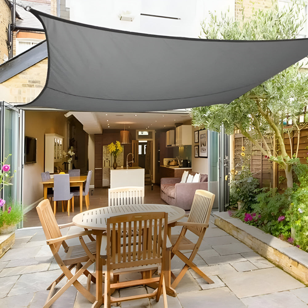 Triangular Square or Rectangular Woven Textile Sun Shade Sail