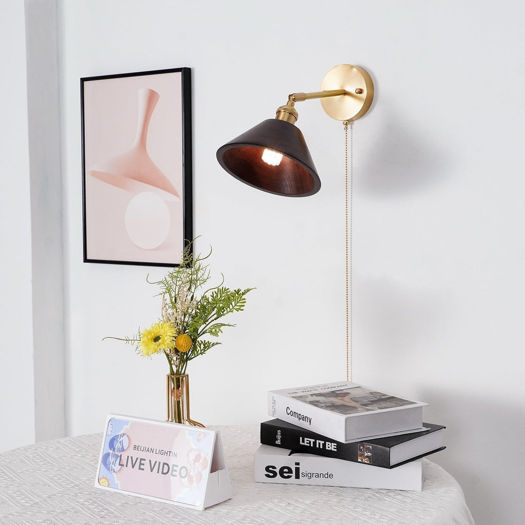 Kirrea Vintage Wall Lamp With Pull Chain Switch