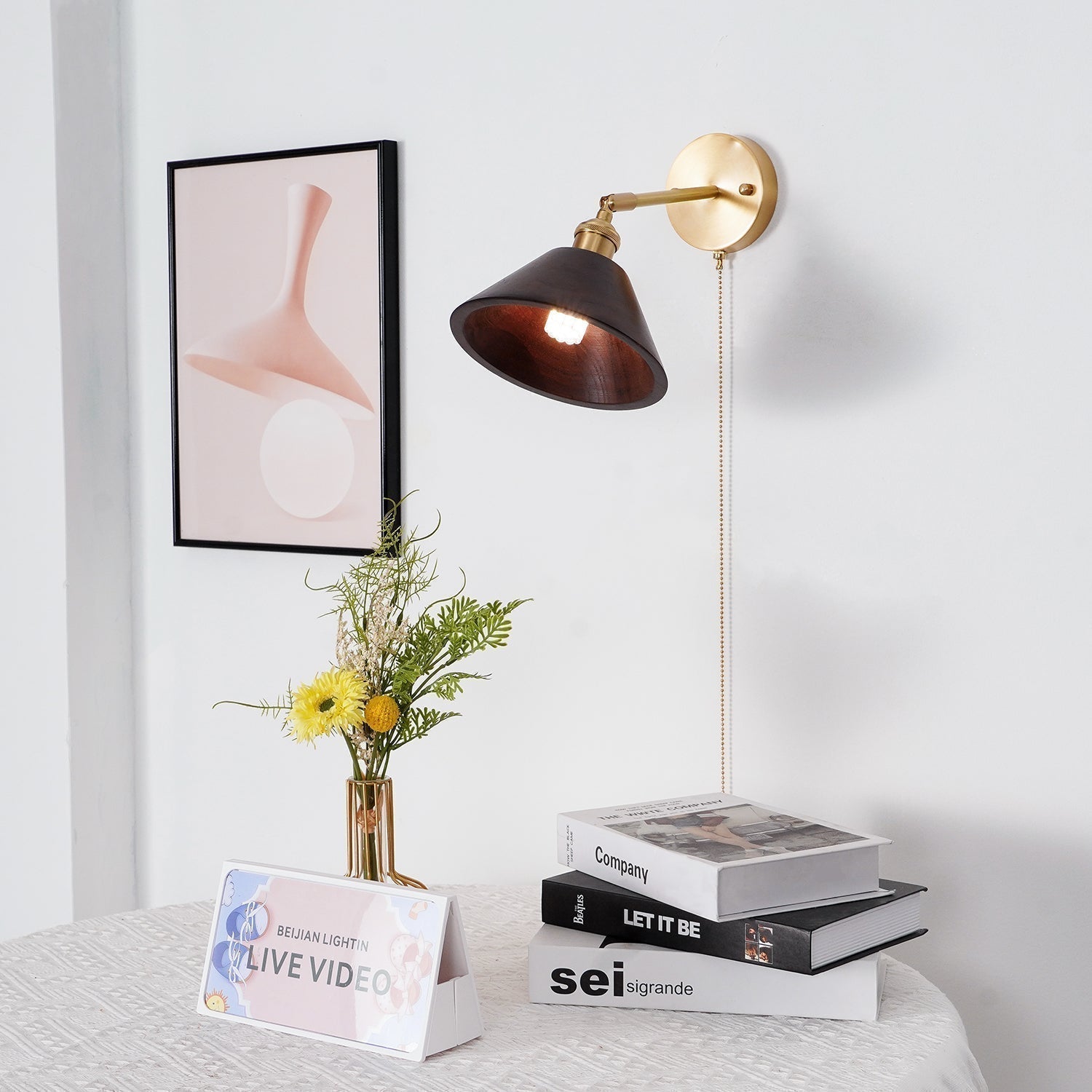 Kirrea Vintage Wall Lamp With Pull Chain Switch