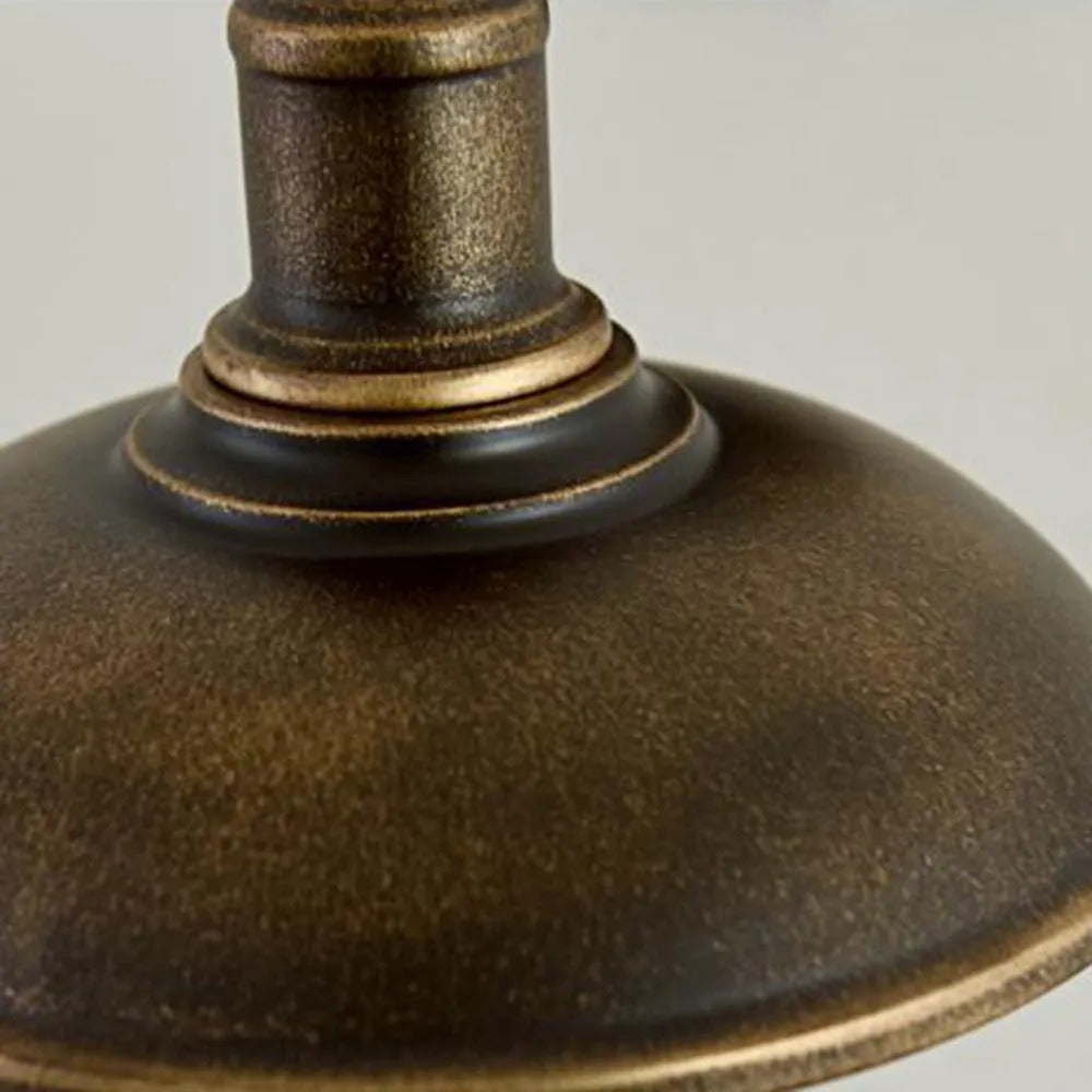 Outdoor Wall Lamp, Rustic Bowl-Style Design, Antique Brass, LED E26, Terrace And Entrance