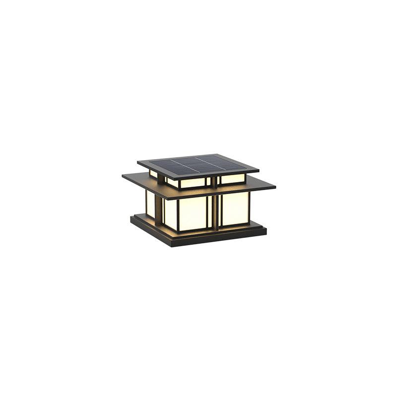 Garden Pole Pendant Light, Solar Or Wired, LED IP65, Automatic Lighting, Metal And Acrylic