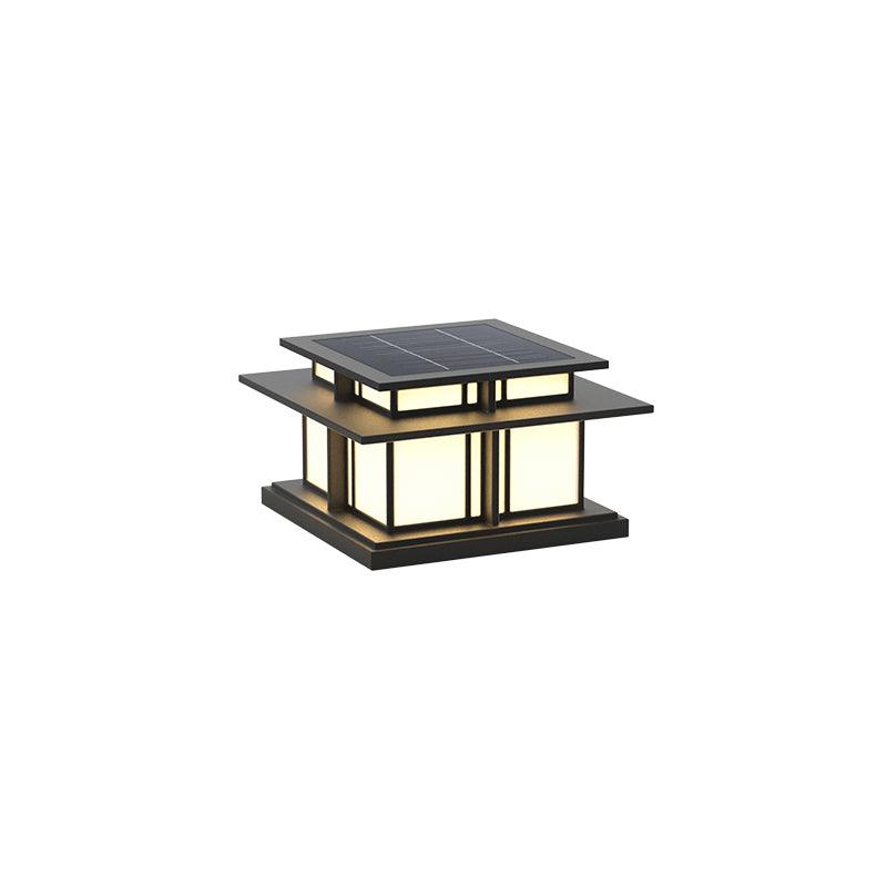 Garden Pole Pendant Light, Solar Or Wired, LED IP65, Automatic Lighting, Metal And Acrylic