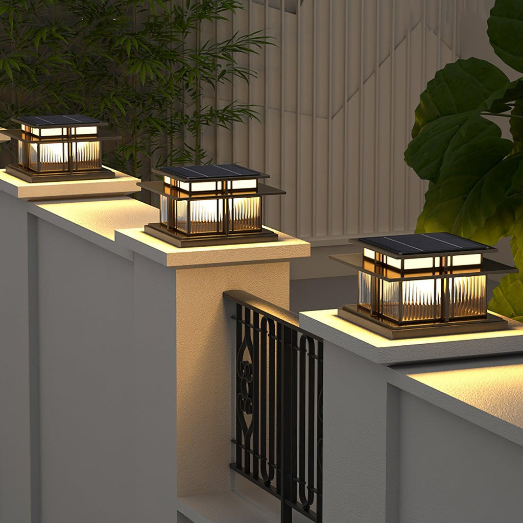 Garden Pole Pendant Light, Solar Or Wired, LED IP65, Automatic Lighting, Metal And Acrylic