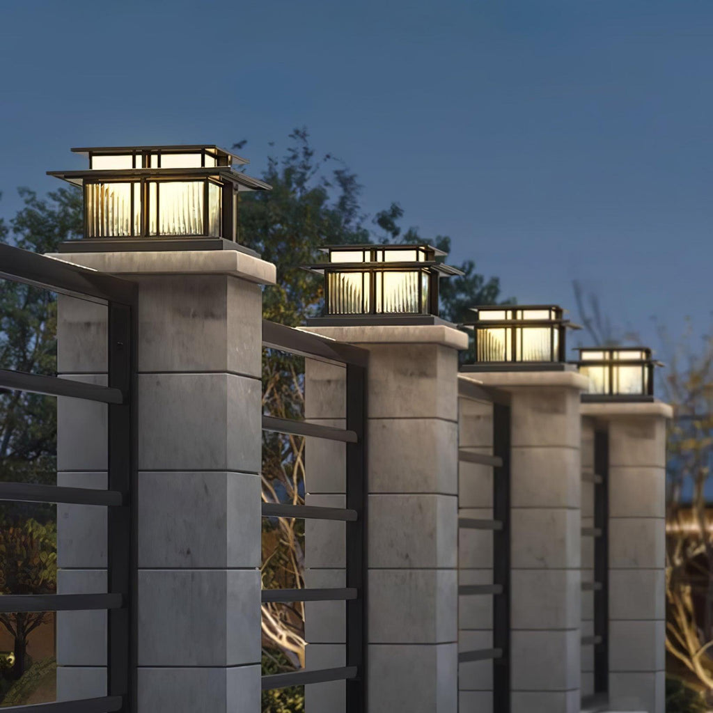 Garden Pole Pendant Light, Solar Or Wired, LED IP65, Automatic Lighting, Metal And Acrylic