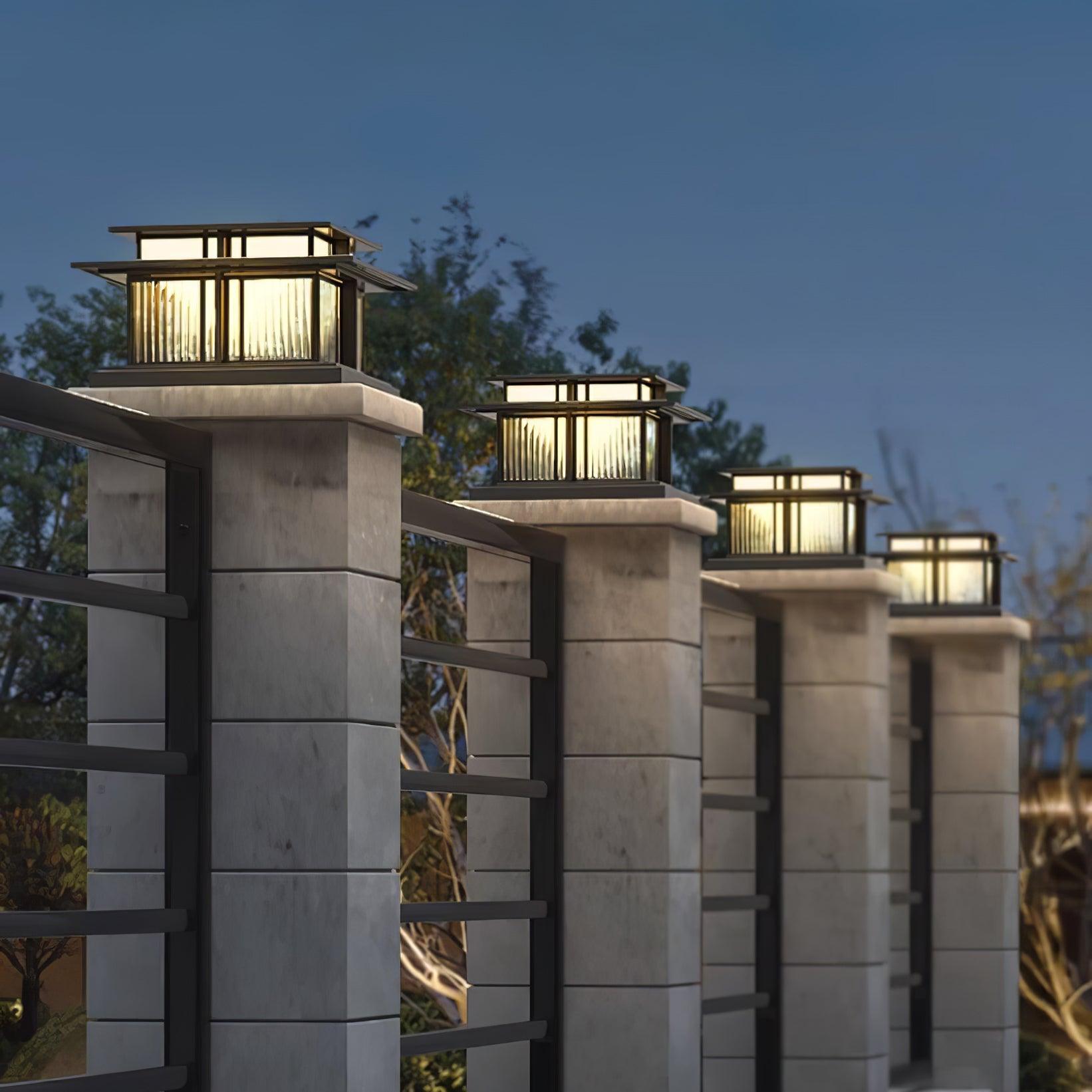 Garden Pole Pendant Light, Solar Or Wired, LED IP65, Automatic Lighting, Metal And Acrylic