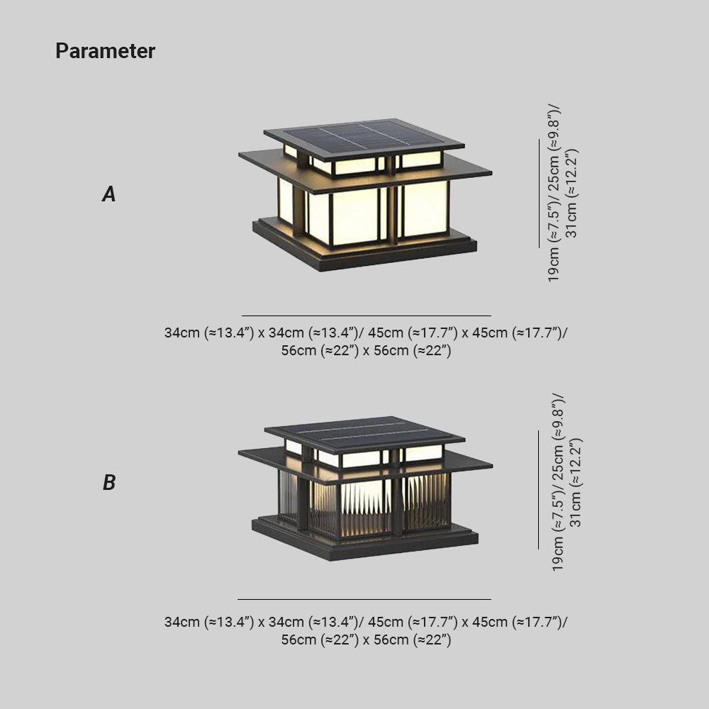 Garden Pole Pendant Light, Solar Or Wired, LED IP65, Automatic Lighting, Metal And Acrylic