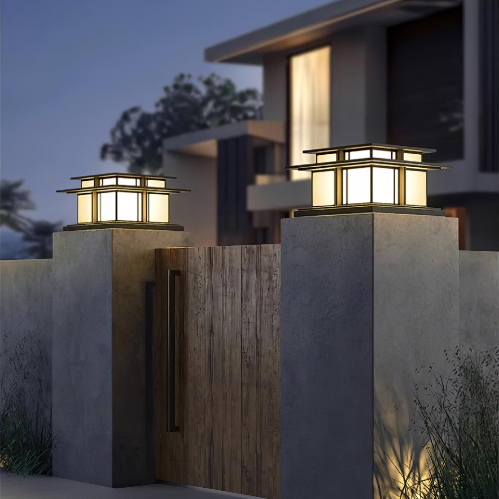 Garden Pole Pendant Light, Solar Or Wired, LED IP65, Automatic Lighting, Metal And Acrylic