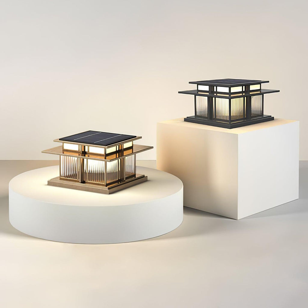 Garden Pole Pendant Light, Solar Or Wired, LED IP65, Automatic Lighting, Metal And Acrylic