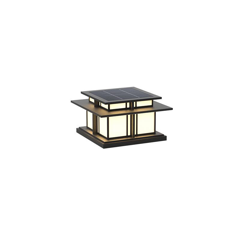 Garden Pole Pendant Light, Solar Or Wired, LED IP65, Automatic Lighting, Metal And Acrylic