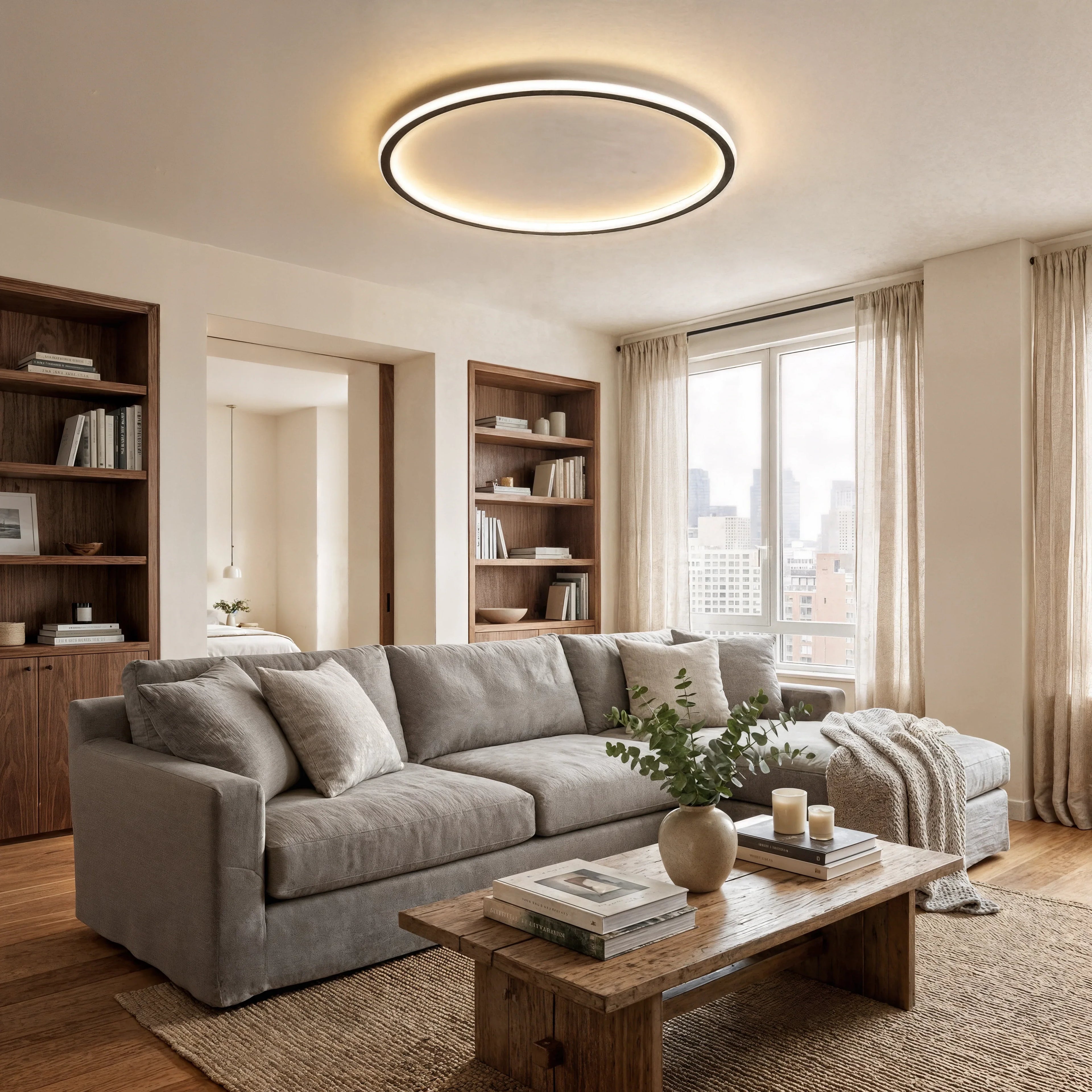 Vynala Round Ceiling Light in Scandinavian Design for Indoor Spaces