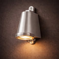 Contemporary Metal Exterior Wall Light — Solid Frame, Warm Glow