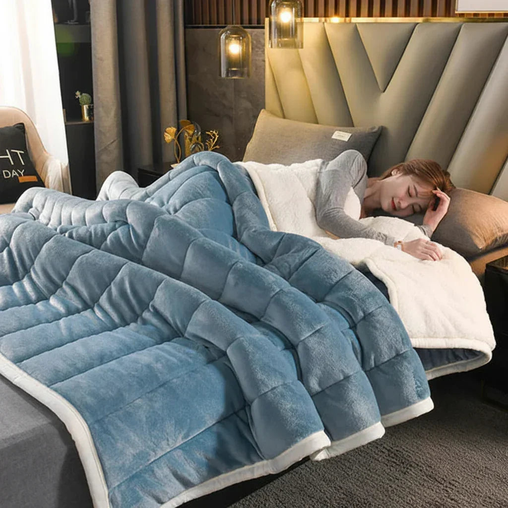 Couverture douce en flanelle — texture en polaire brossée