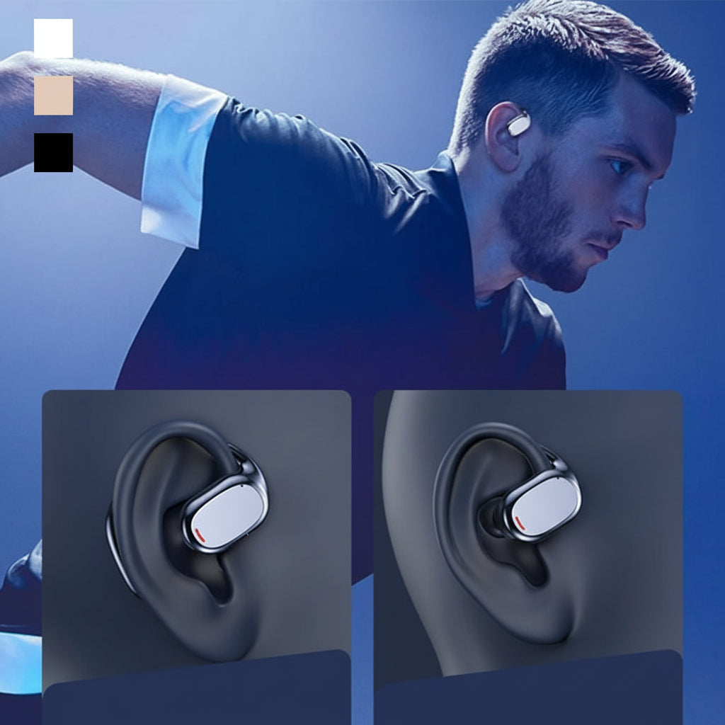 Bezprzewodowe słuchawki Bluetooth z otwartymi uszami i przewodnictwem kostnym