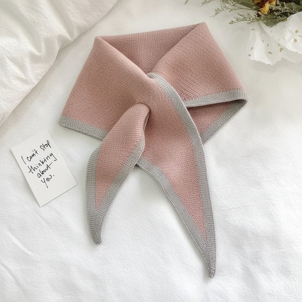 Retro Lightweight Scarf — Contrasting Border Trim