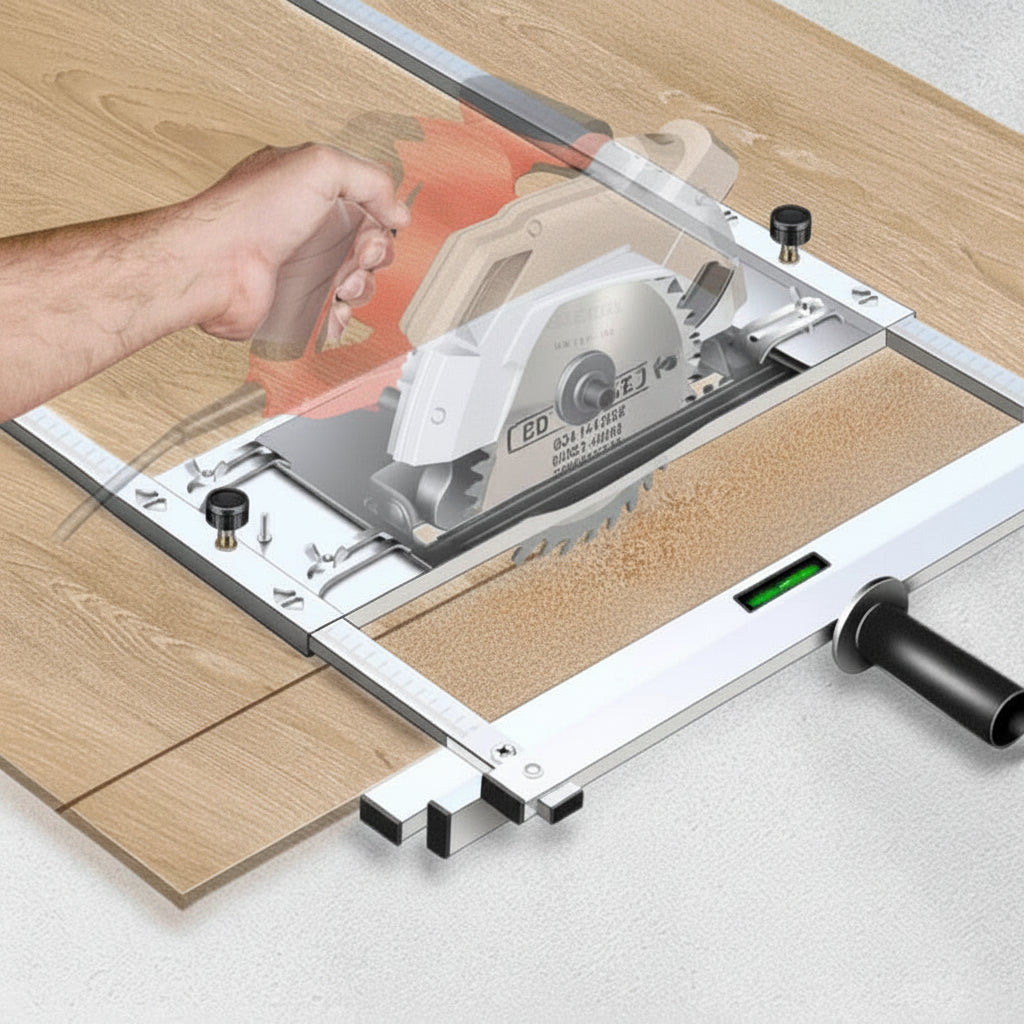 Adjustable Track System Cutting Guide for Circular Saws