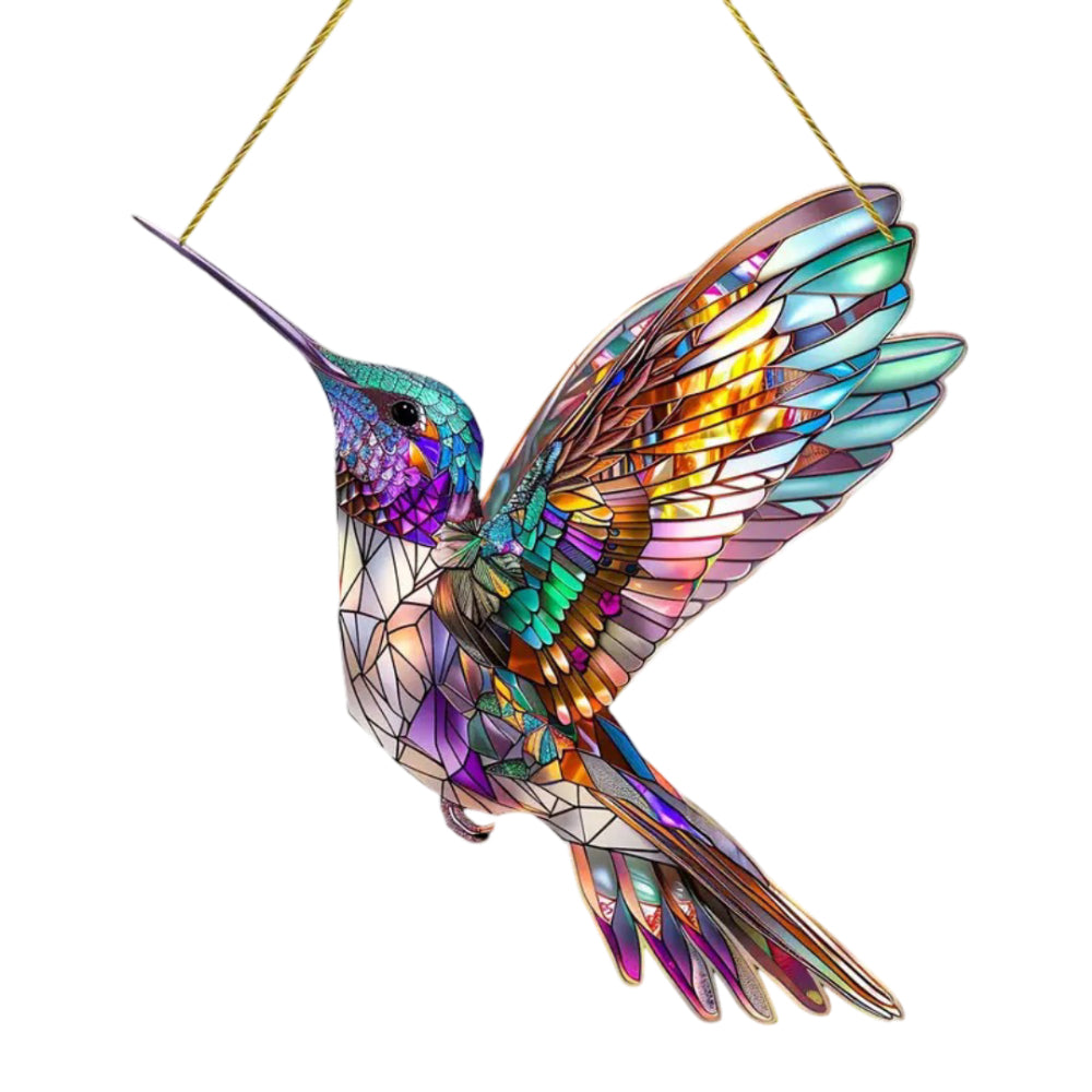 Wall Art Window Suncatcher Hummingbird Hanging Decor | Meowbutter