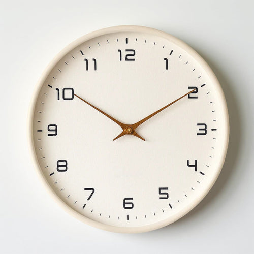 30cm Minimalist Wooden Wall Clock — Silent Quartz Movement
