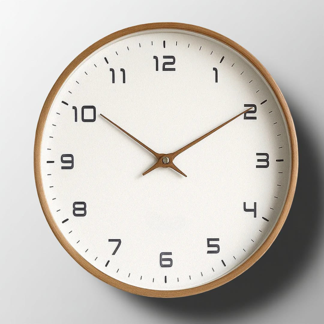 Vægur Minimalistisk Træ Stille Kvarts Hjemmevisning | Meowbutter