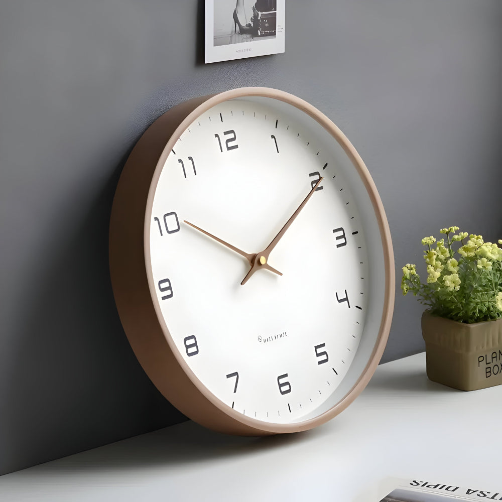 Orologio da parete silenzioso moderno rotondo decorativo per la casa | Meowbutter