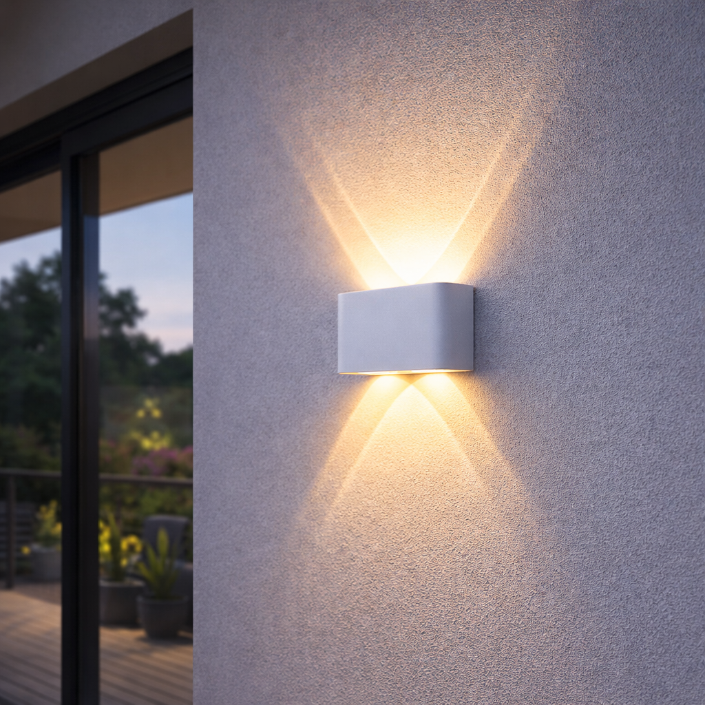 Lámpara de pared LED minimalista con iluminación hacia arriba y hacia abajo para interiores y exteriores | Meowbutter