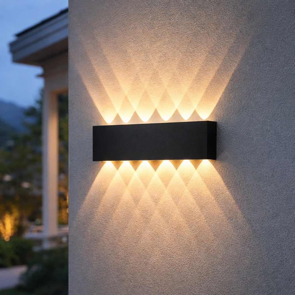 Lámpara de pared LED minimalista con iluminación hacia arriba y hacia abajo para interiores y exteriores | Meowbutter