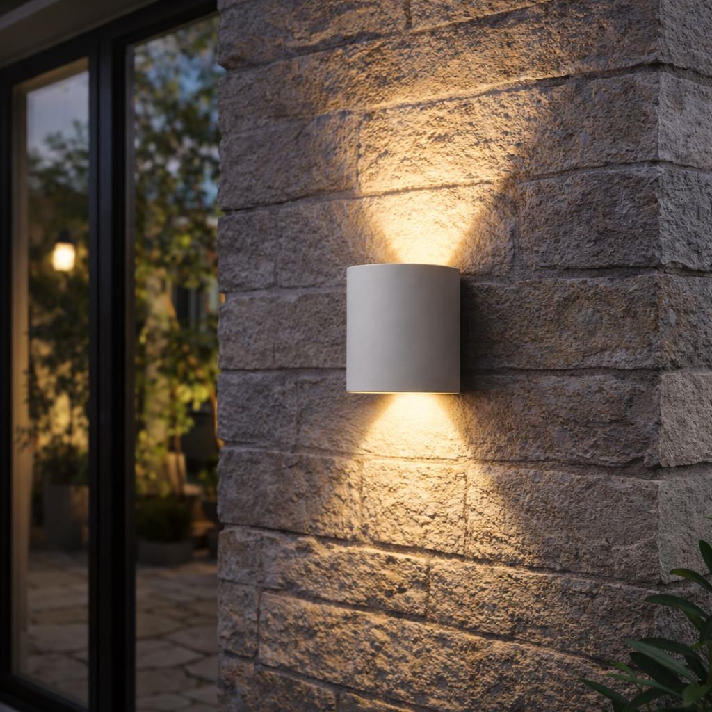 Lámpara de pared LED minimalista con iluminación hacia arriba y hacia abajo para interiores y exteriores | Meowbutter