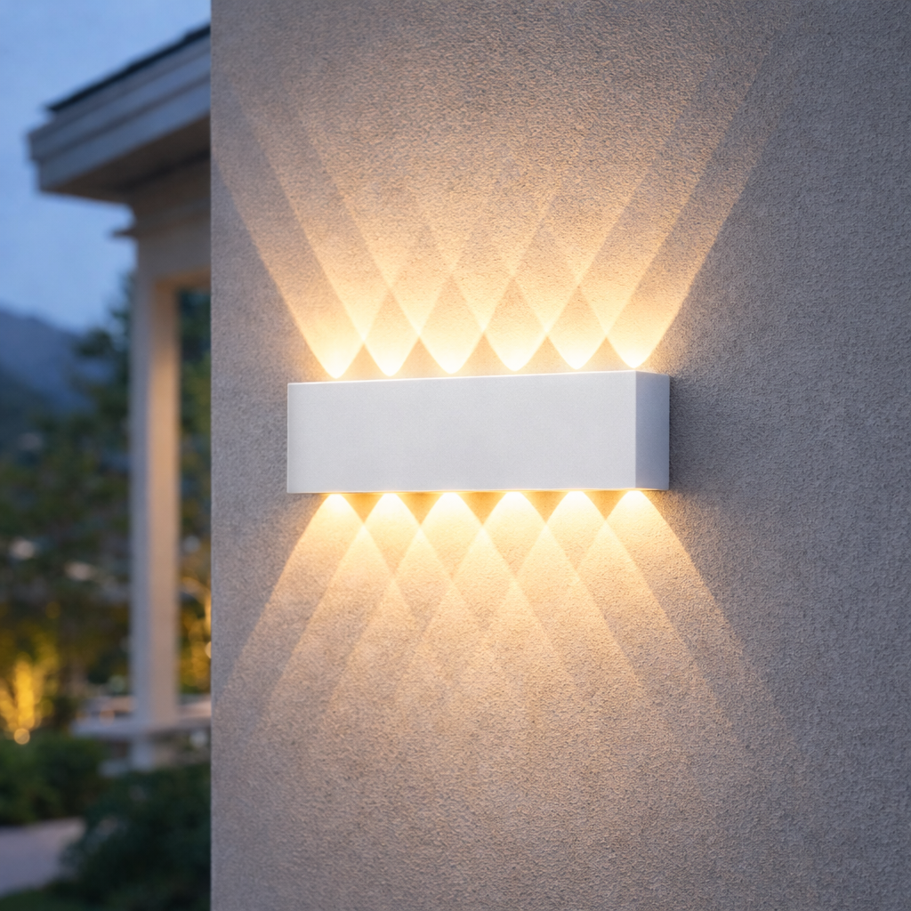 Lámpara de pared LED minimalista con iluminación hacia arriba y hacia abajo para interiores y exteriores | Meowbutter