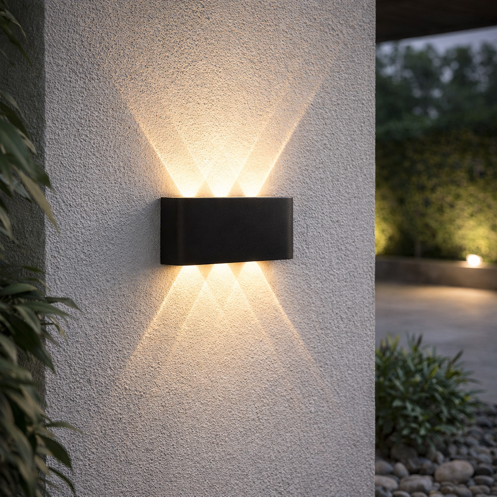 Lámpara de pared LED minimalista con iluminación hacia arriba y hacia abajo para interiores y exteriores | Meowbutter