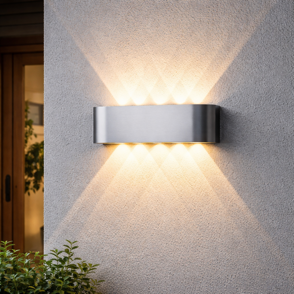 Lámpara de pared LED minimalista con iluminación hacia arriba y hacia abajo para interiores y exteriores | Meowbutter