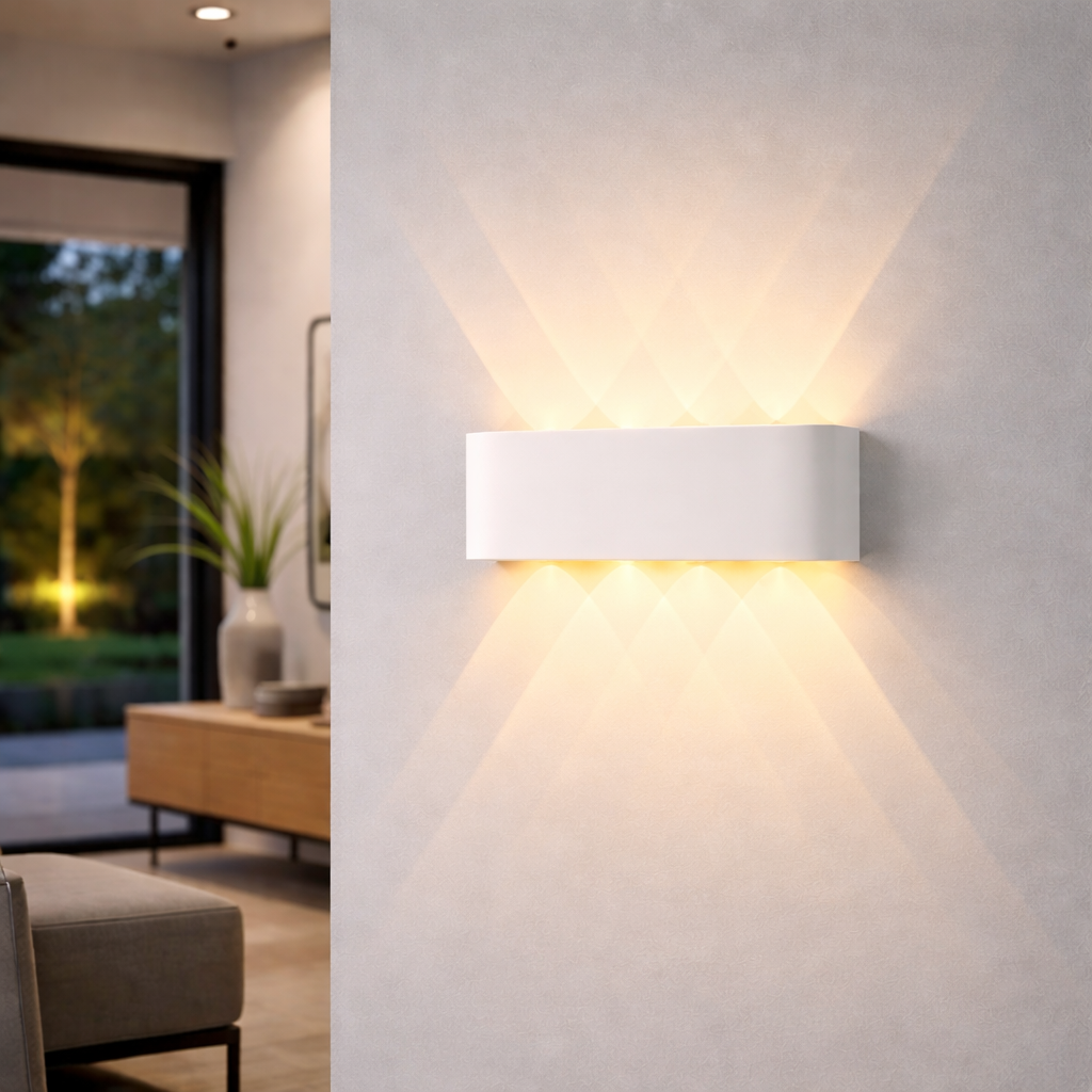 Lámpara de pared LED minimalista con iluminación hacia arriba y hacia abajo para interiores y exteriores | Meowbutter