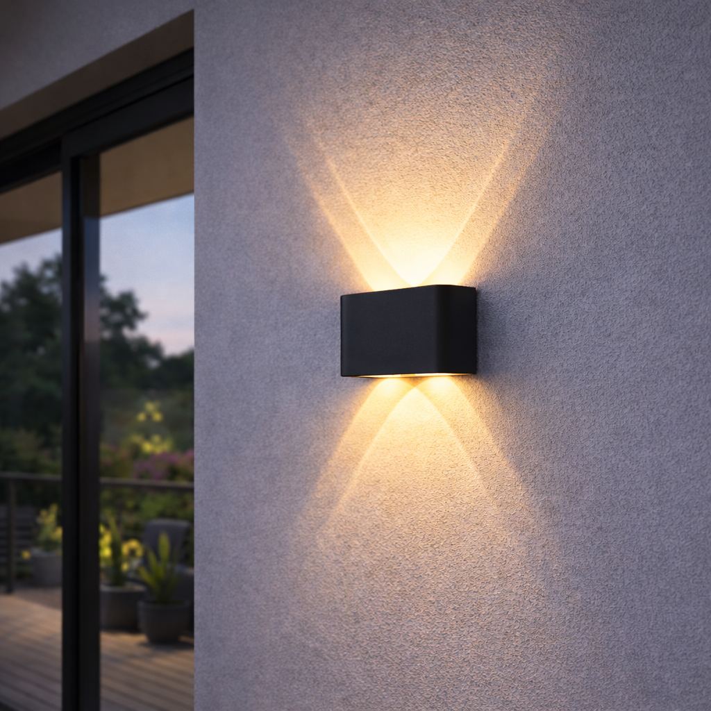 Lámpara de pared LED minimalista con iluminación hacia arriba y hacia abajo para interiores y exteriores | Meowbutter