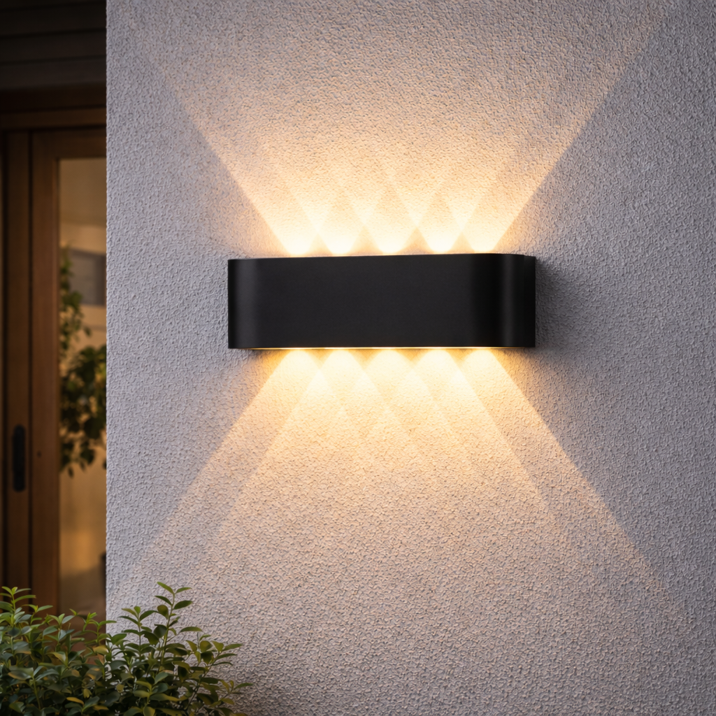 Lámpara de pared LED minimalista con iluminación hacia arriba y hacia abajo para interiores y exteriores | Meowbutter