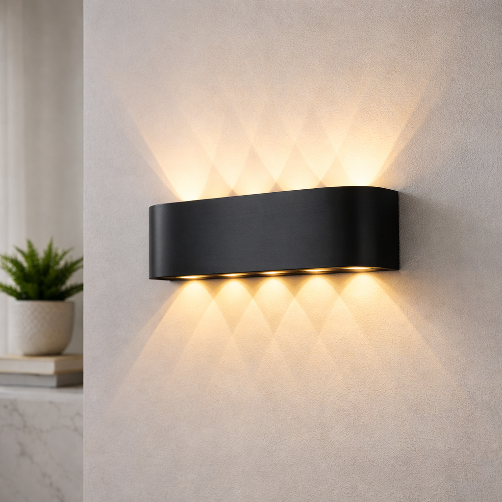مصباح حائط LED عصري بسيط - إضاءة ثنائية المحور لأعلى ولأسفل