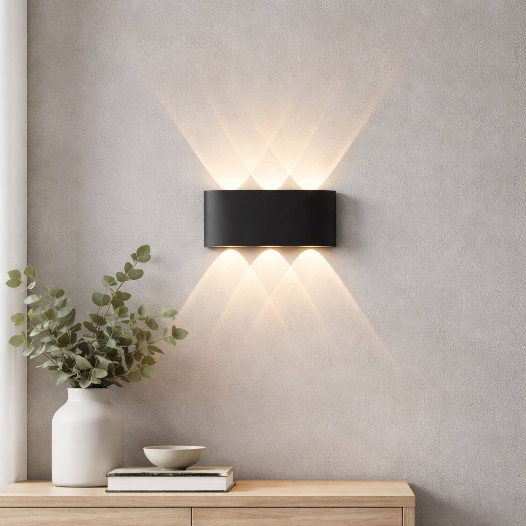 مصباح حائط LED عصري بسيط - إضاءة ثنائية المحور لأعلى ولأسفل
