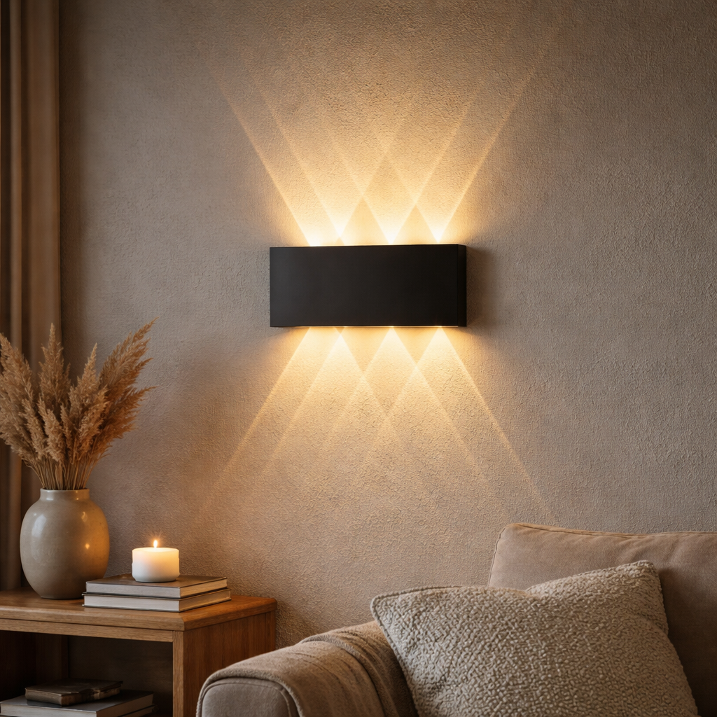 Lámpara de pared LED minimalista con iluminación hacia arriba y hacia abajo para interiores y exteriores | Meowbutter