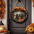 Wall Art Witch Folklore Wood Door Hanging Sign | Meowbutter