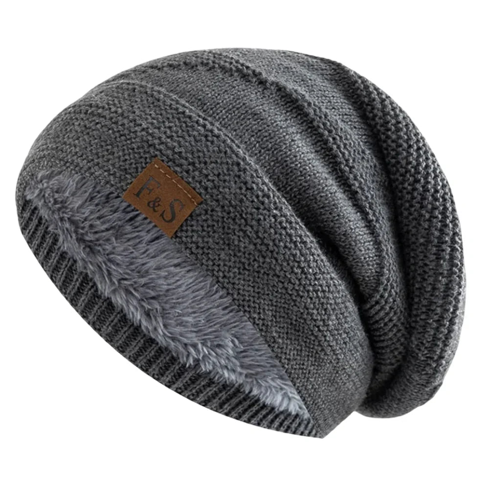 Cappello Invernale Beanie in Maglia con Fodera in Acrilico Stile Slouch | Meowbutter