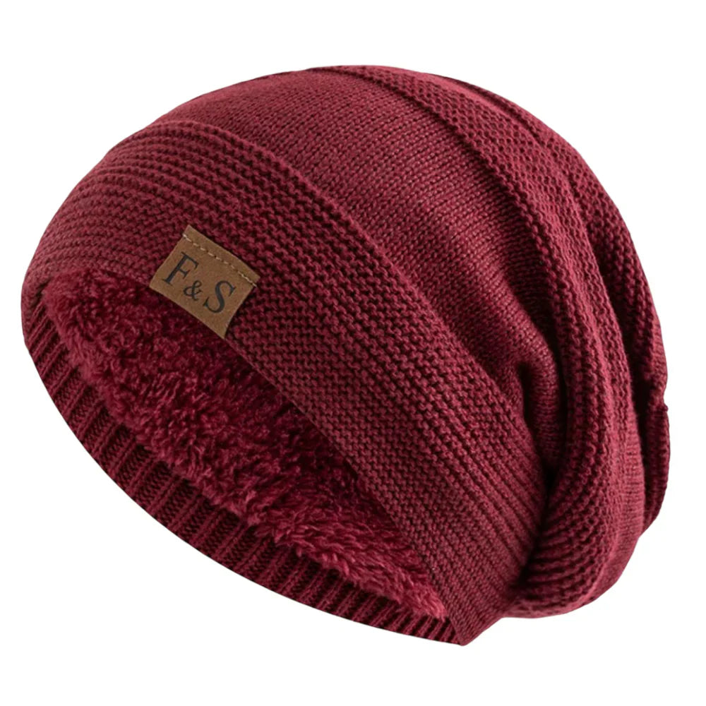 Cappello Invernale Beanie in Maglia con Fodera in Acrilico Stile Slouch | Meowbutter