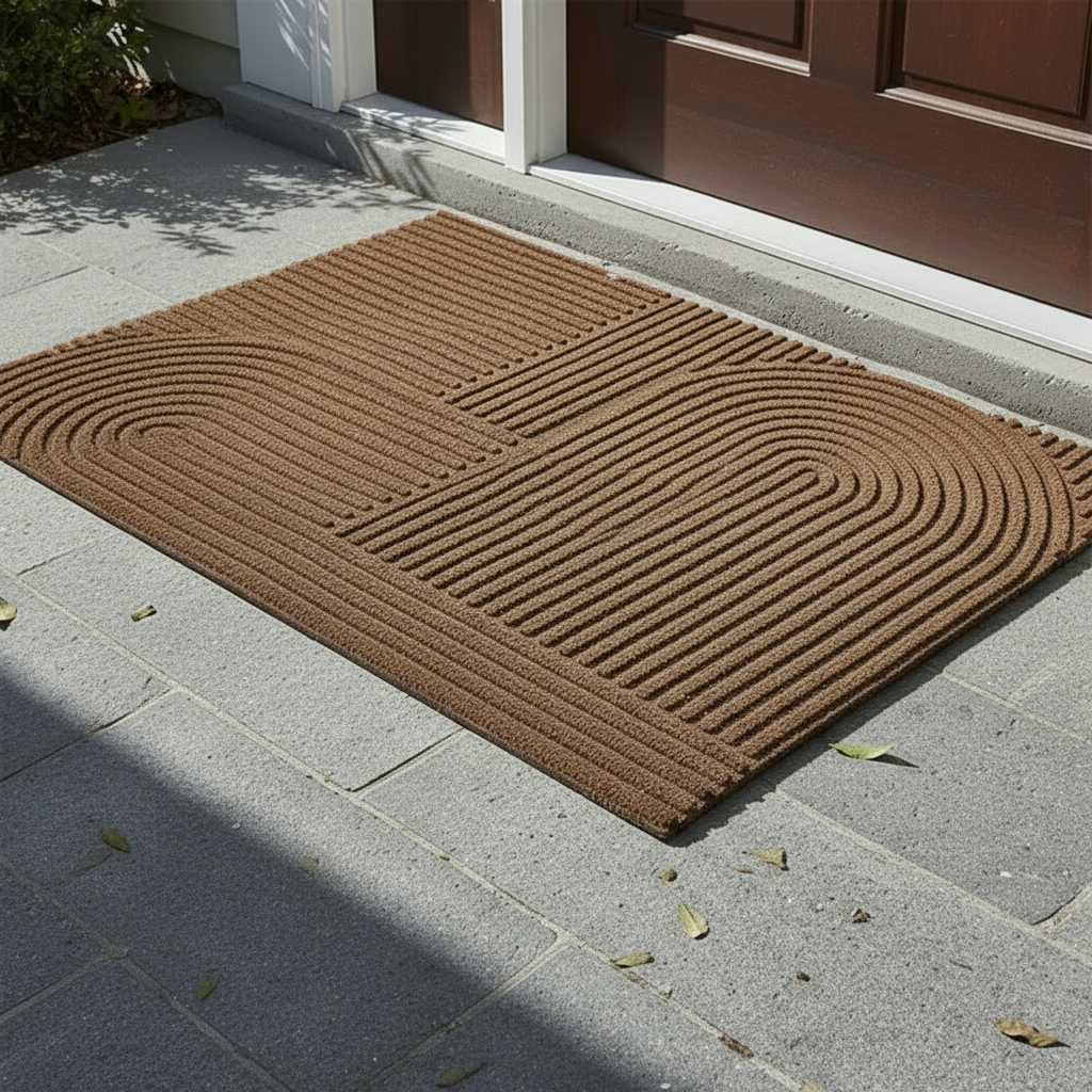 Moisture-Absorbing Exterior Door Mat With Anti-Slip Backing For Indoor And Outdoor