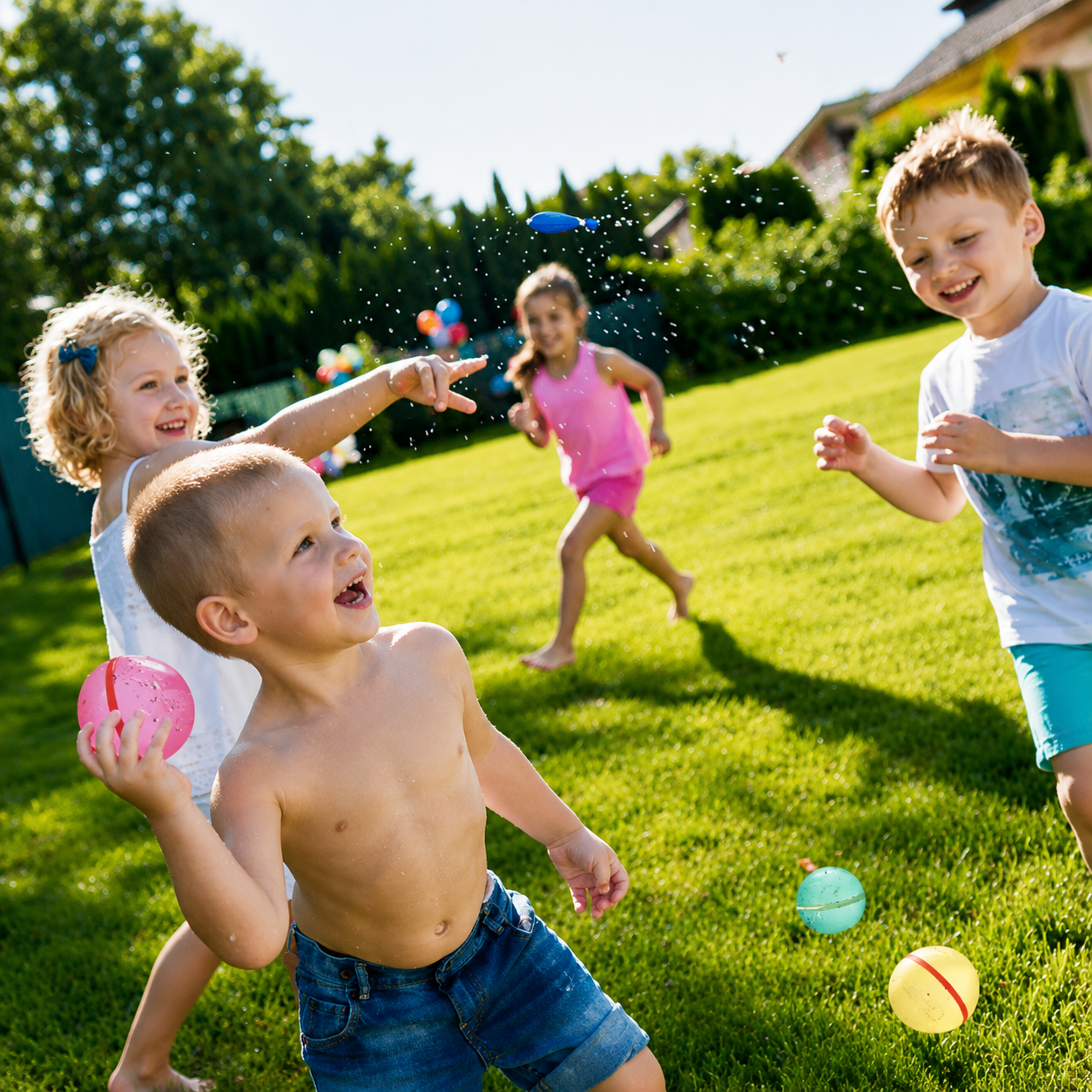 Water Ball Reusable Outdoor Splash Toss Toy Set | Meowbutter