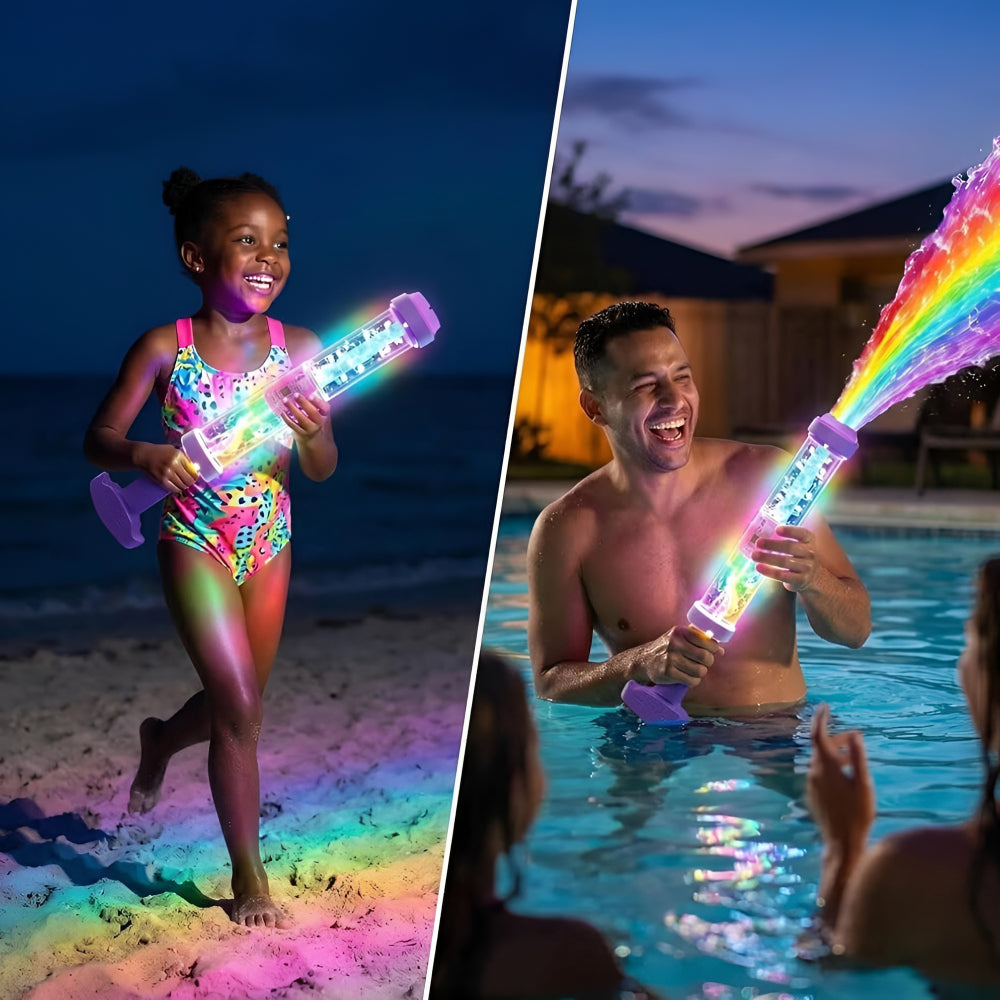 Water Gun LED Water Blaster Summer Toy Outdoor Play | Meowbutter
