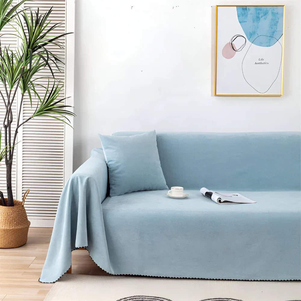 Sofa Cover Blanket Couch Protector Textured Furniture Throw | Meowbutter
