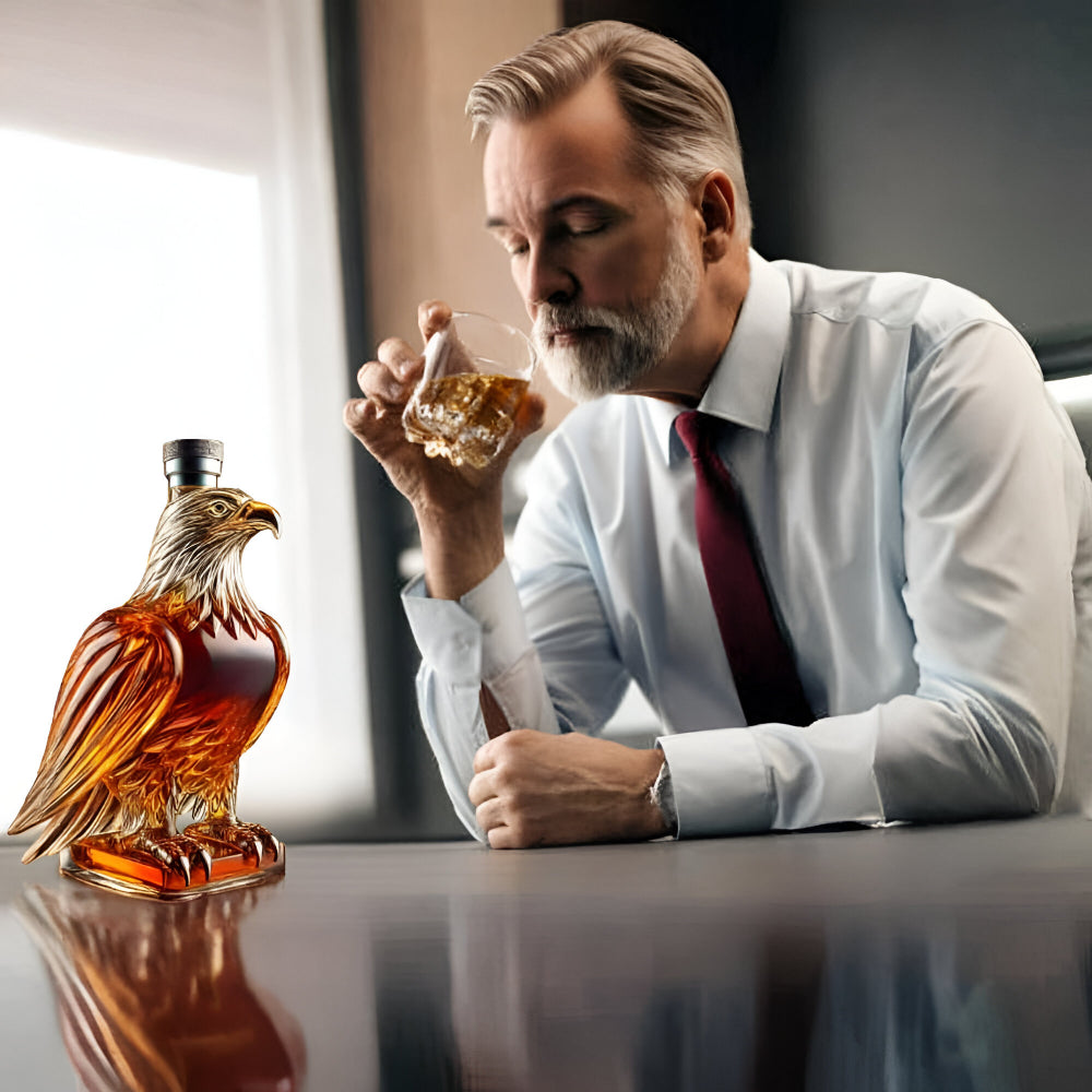 Decanter per Whiskey a Forma di Aquila in Vetro Bottiglia Decorativa per Bar | Meowbutter
