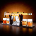 Whiskey Decanter Set Rifle Shaped Glass Bottle Stand | Meowbutter